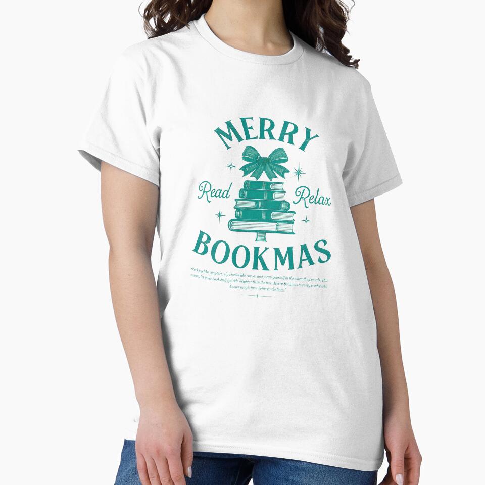 Merry Bookmas Vintage Christmas Vibes for Book lovers by Emeearts