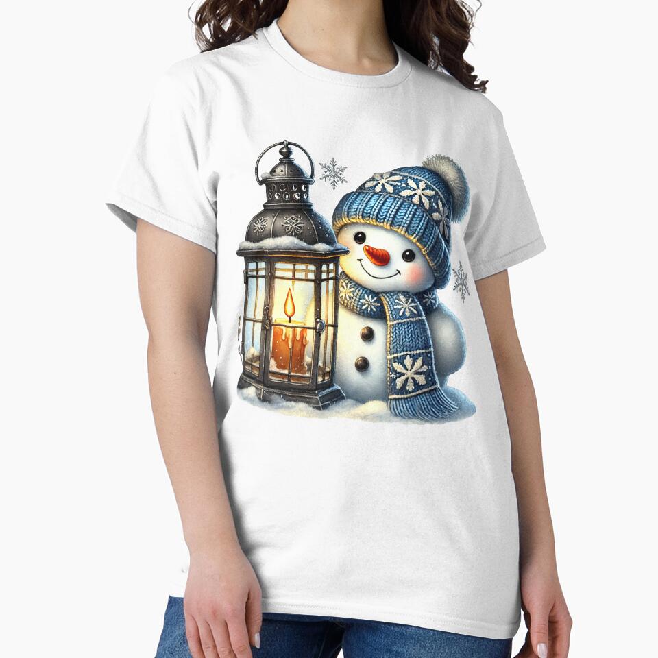Charming Snowman Lantern Winter Wonderland by jlprime