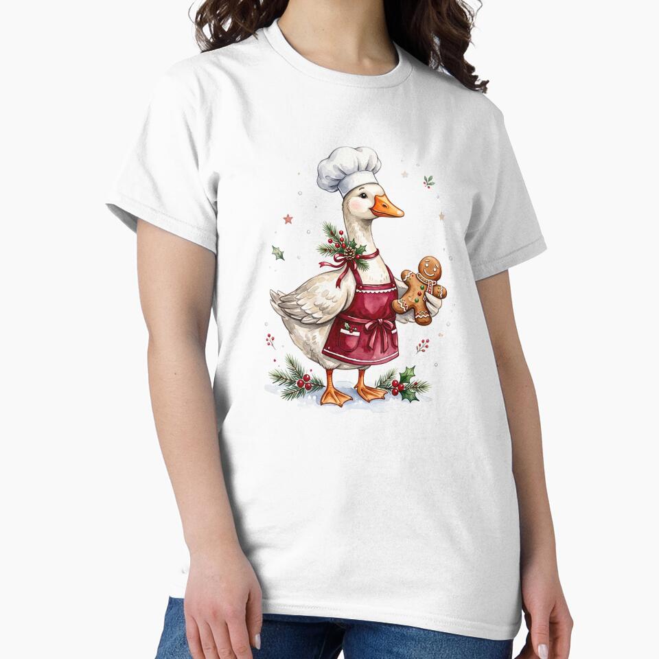 Christmas Goose Chef Baking Gingerbread by Steele-Art