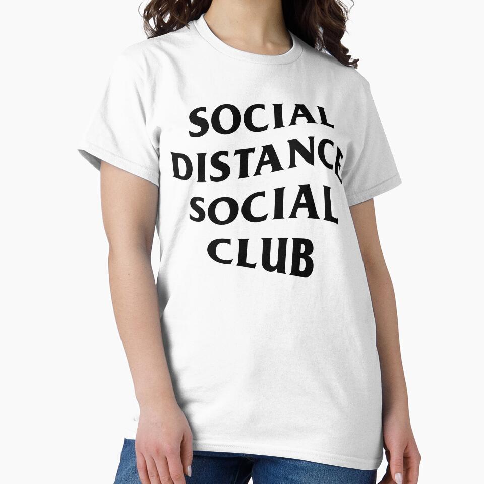 Social Distance Social Club (Black) by deepwebtshirts