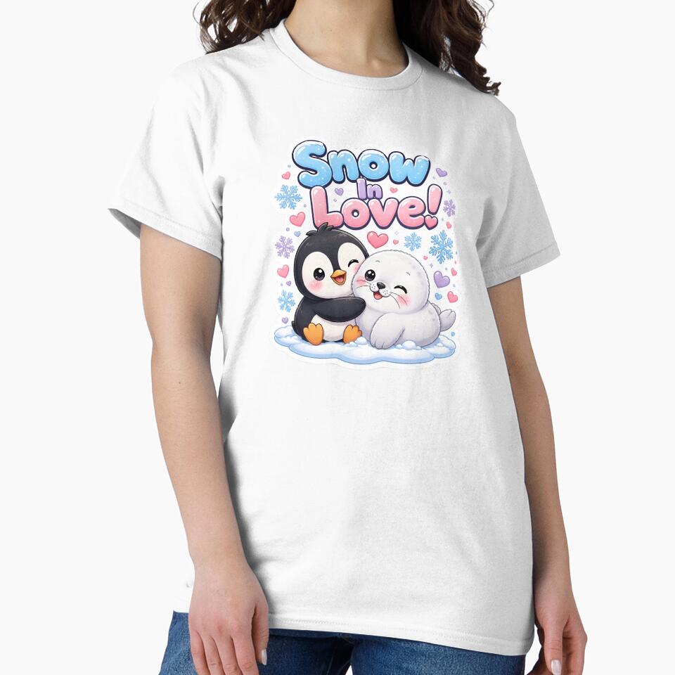 Snow In Love Cute Penguin Seal by Mkwowshop