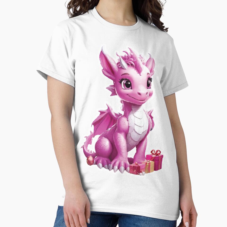 3D Pink Christmas Dragon by obscurax art