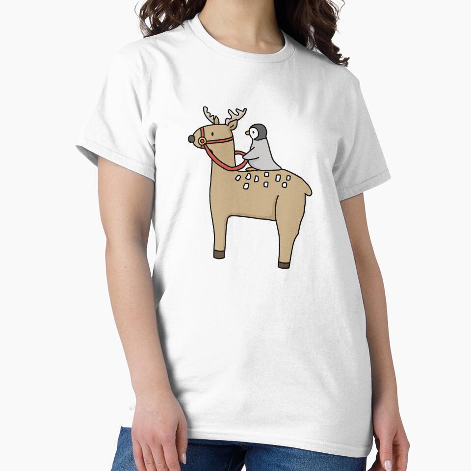 Penguin Riding a Reindeer by bassoongirl123