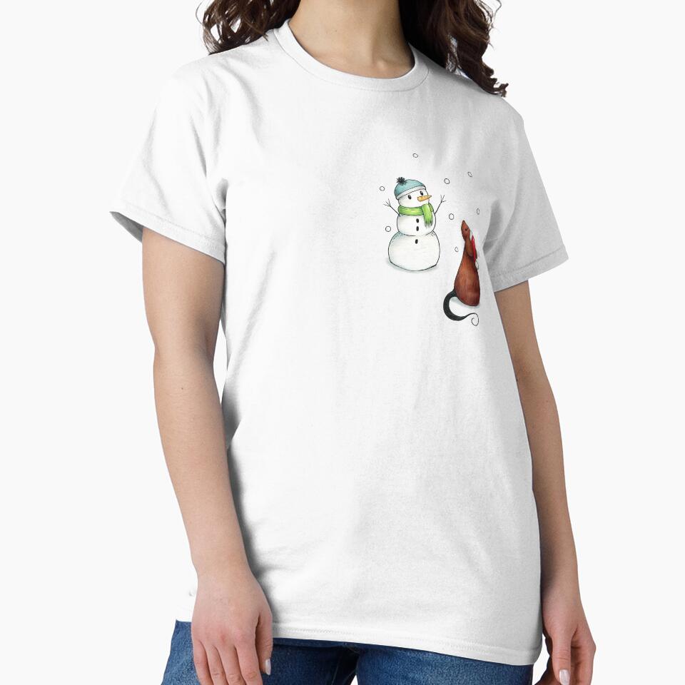 Mouse with a Snowman by LittleMouseClub