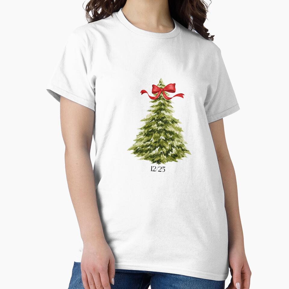 12/25 Christmas Tree with Cute Bow by ec052designs