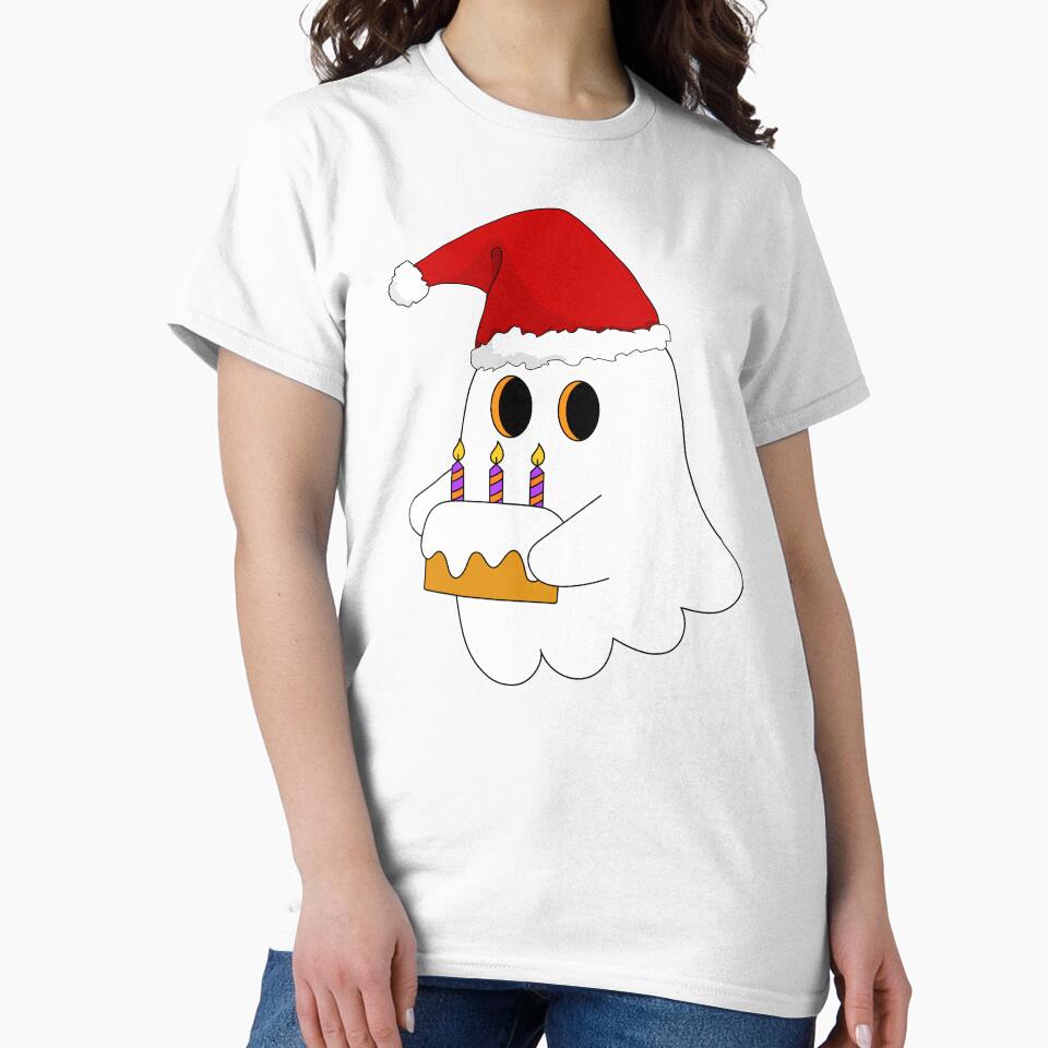Cute Christmas Ghost Cake Essential T-Shirt by HobsS