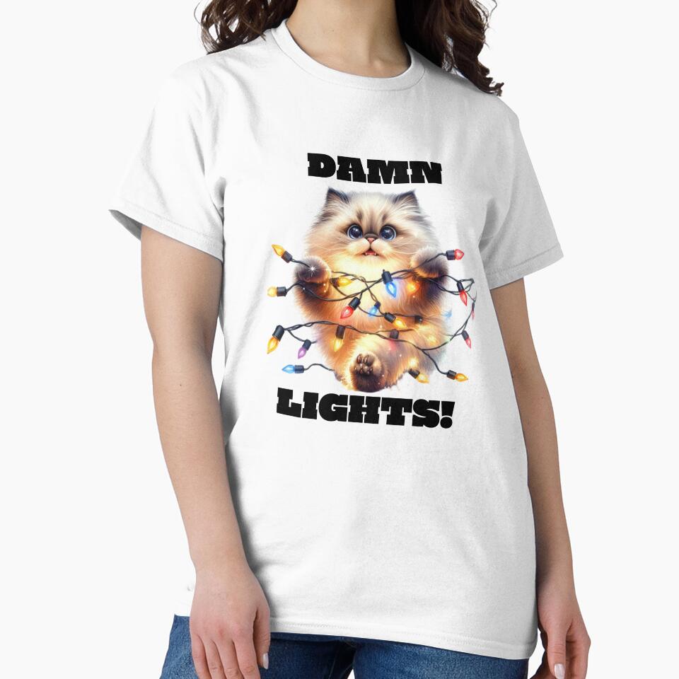 Cat tangled in Christmas lights by The Goods, Designs by Pam Saracino