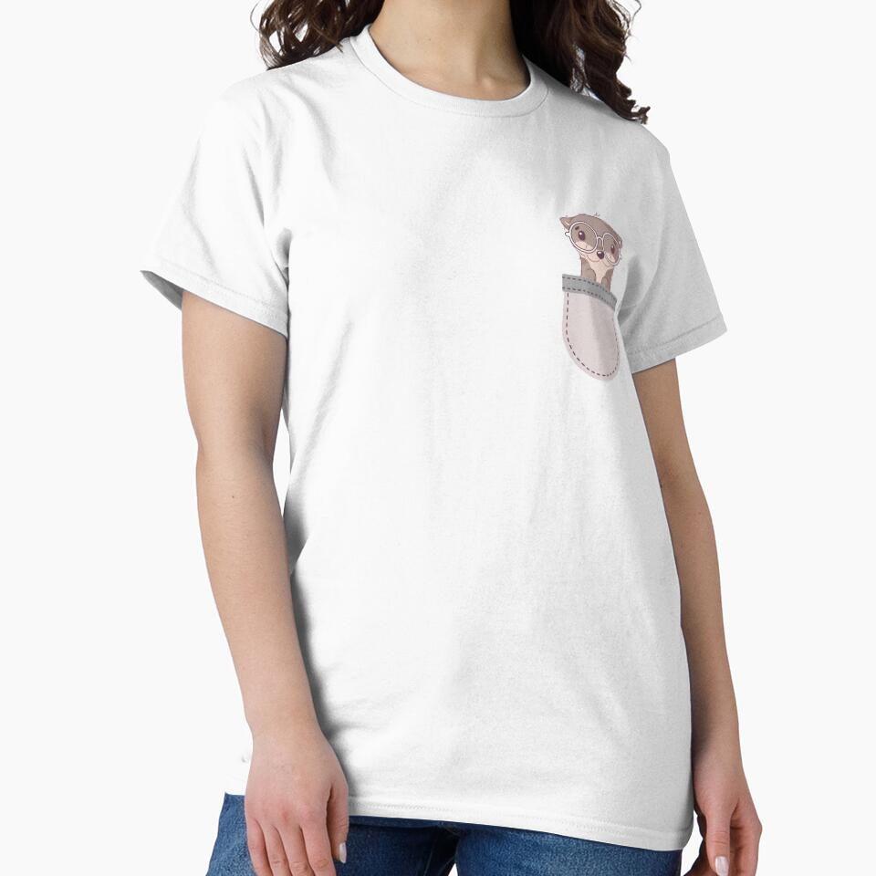 Cute Geeky Otter in a Pocket by Cyndy K.