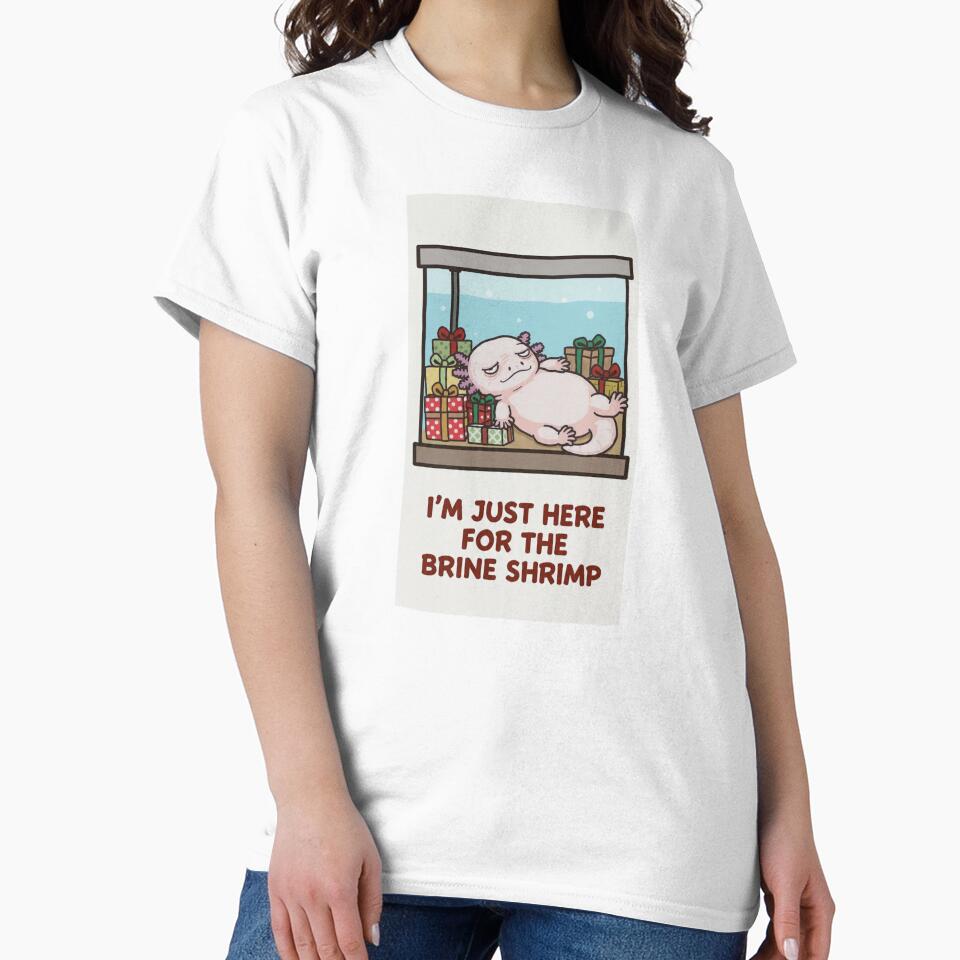 Christmas Axolotl Humor – Lazy Aquarium Pet Meme Gift by MadeByACJ