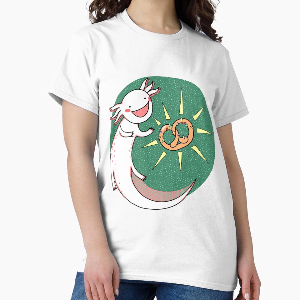 Axolotl with a precious pretzel by balanyonok