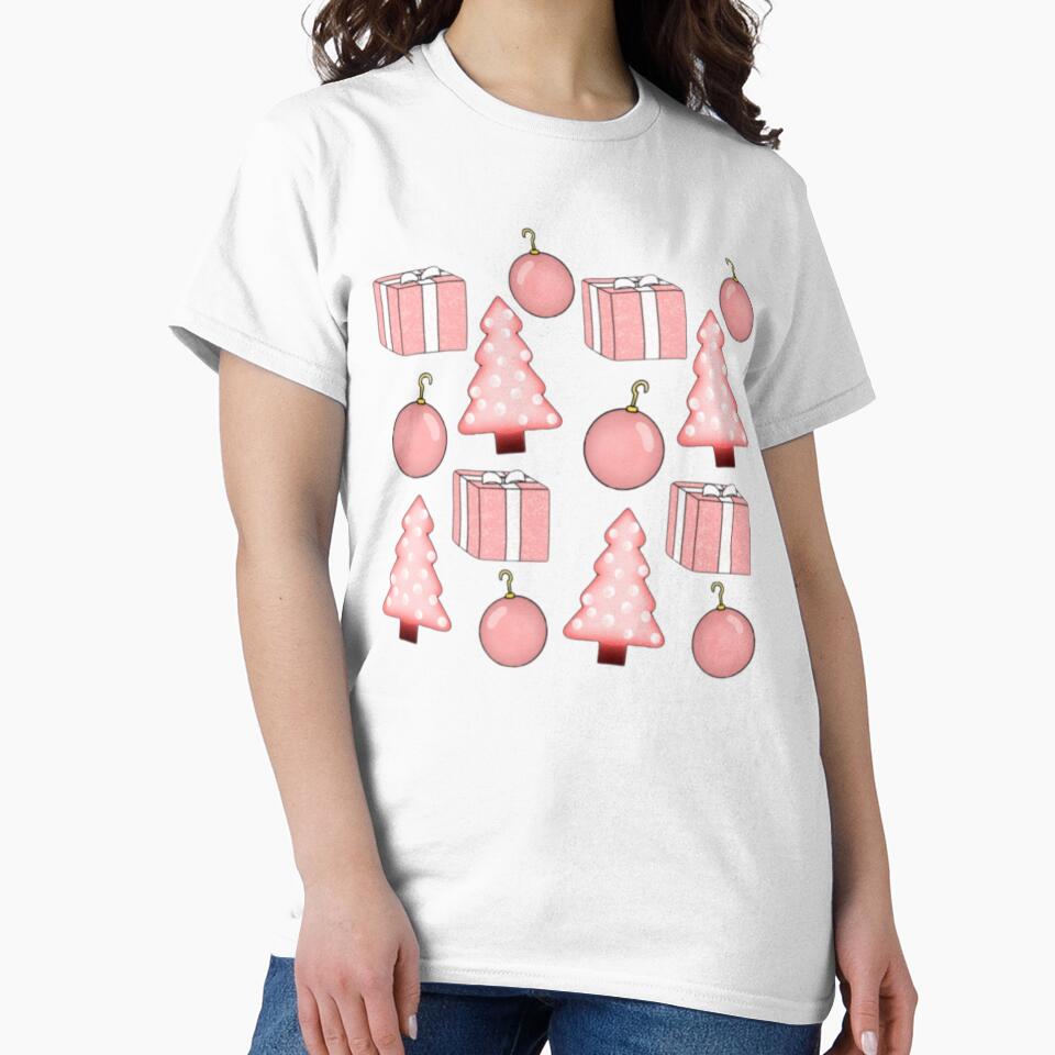 Pink vintage Christmas pattern by Artistkhg