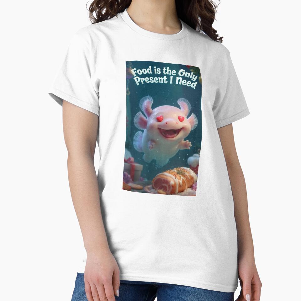 Heart-Eyes Axolotl Christmas – Funny Holiday Food Quote by MadeByACJ