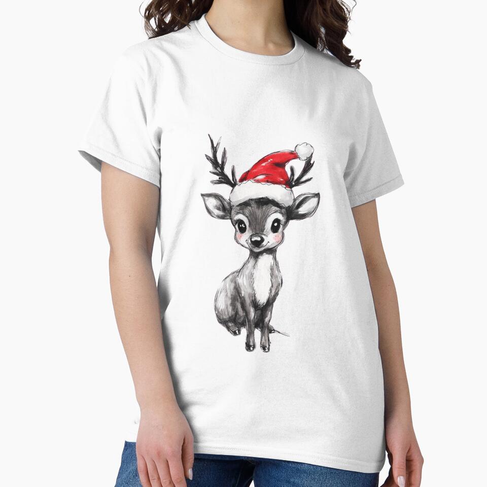 Reindeer with a red hat for Christmas by EmpowerEcho
