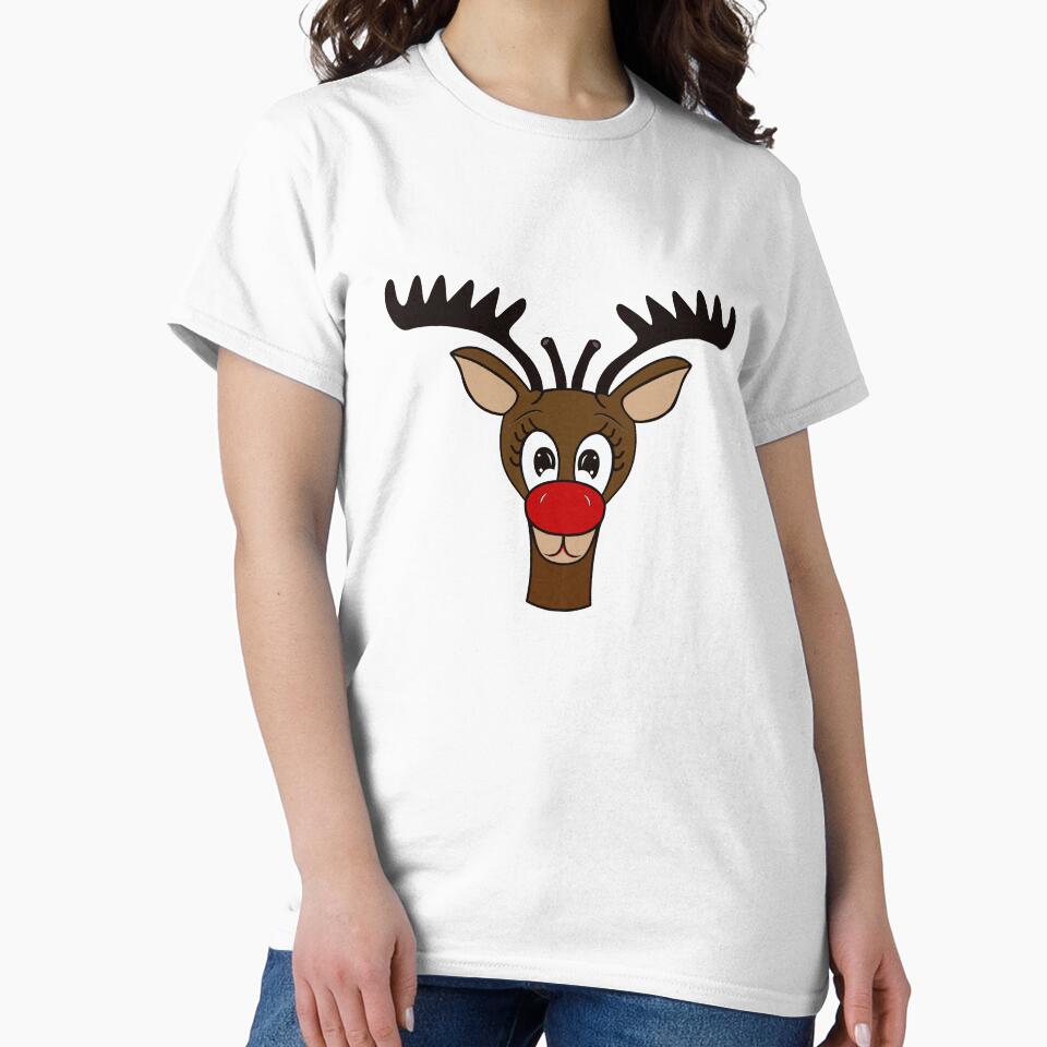 Cute Christmas Reindeer by Sartoris Art
