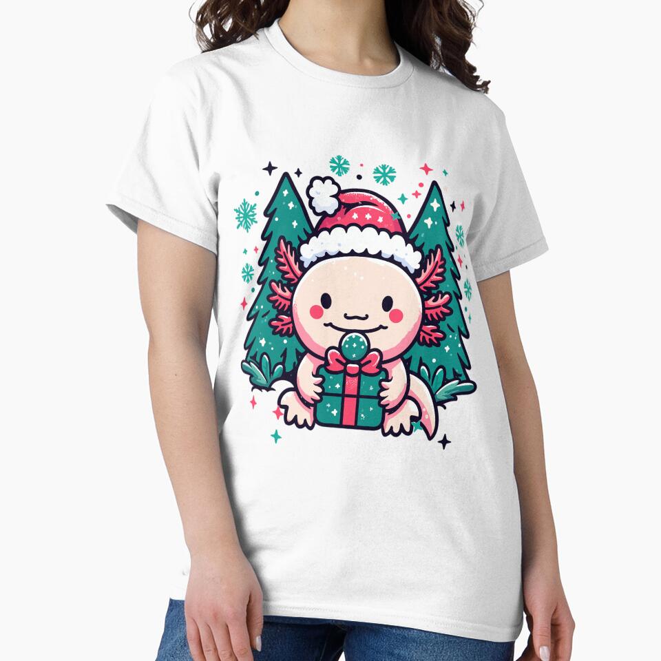 Axolotl Christmas - Kawaii Axolotl Christmas by JessArty ⭐⭐⭐⭐⭐