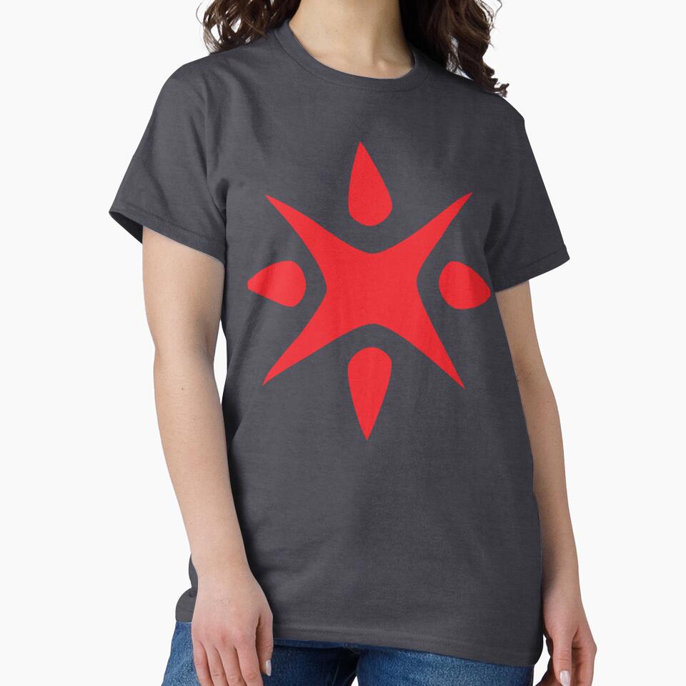 Large Geometric abstract snowflake in bright red by AngelDawnDesign