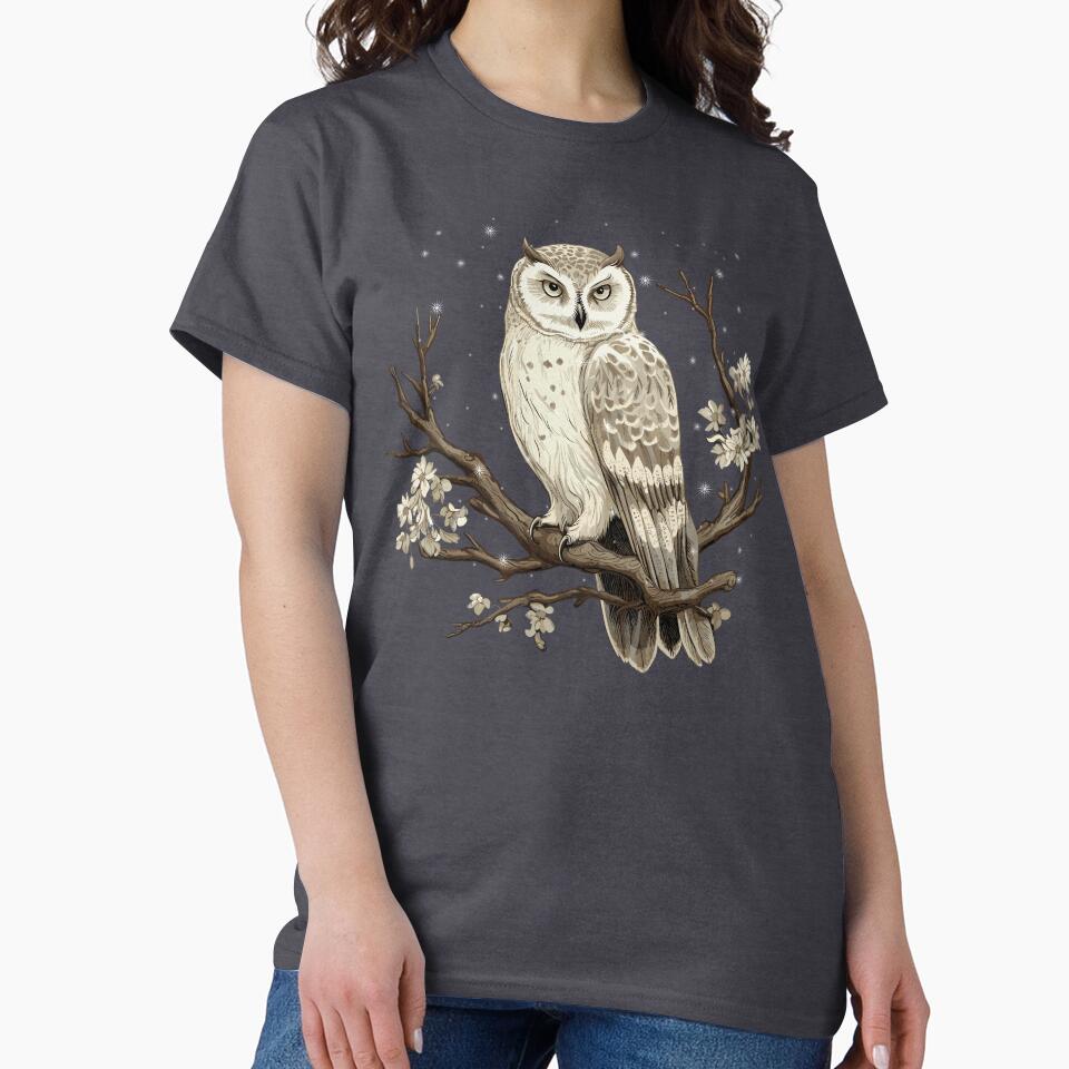 Winter Owl, Snowy Owl, Christmas Snow Winter Aesthetic by GirlGlowGraphic