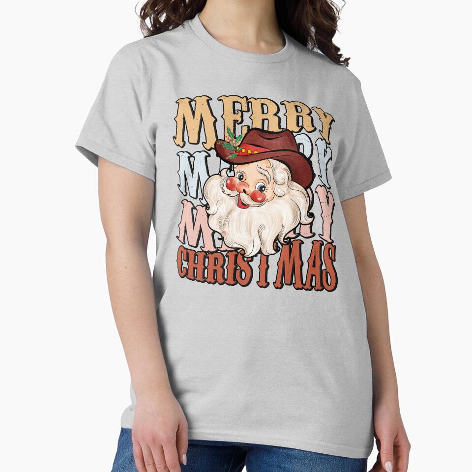 Merry Merry Merry Christmas Cowboy Santa by ArtMeetsPizza