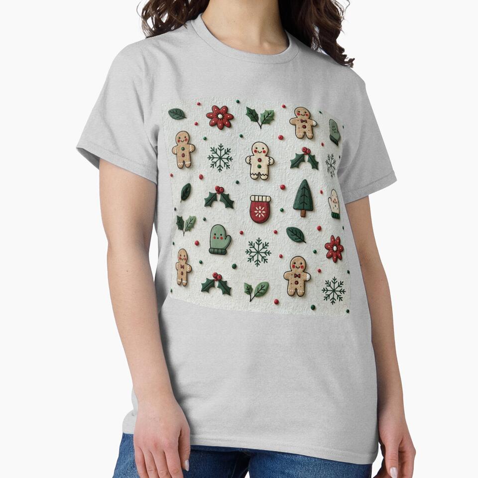 Cute Christmas Gingerbread and Winter Holiday Pattern by colorful-white