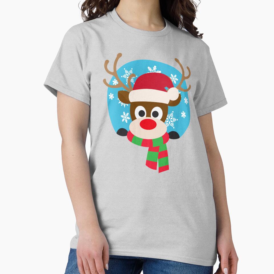 Cute Rudolph Red-Nosed Reindeer Christmas Design by Hommie9977