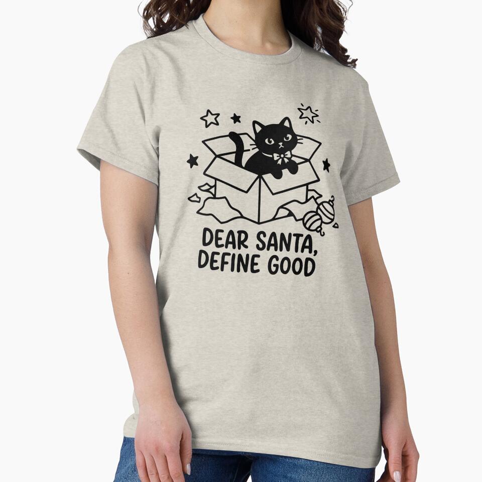 Black Cat Christmas Funny Quote – Dear Santa by Sed94