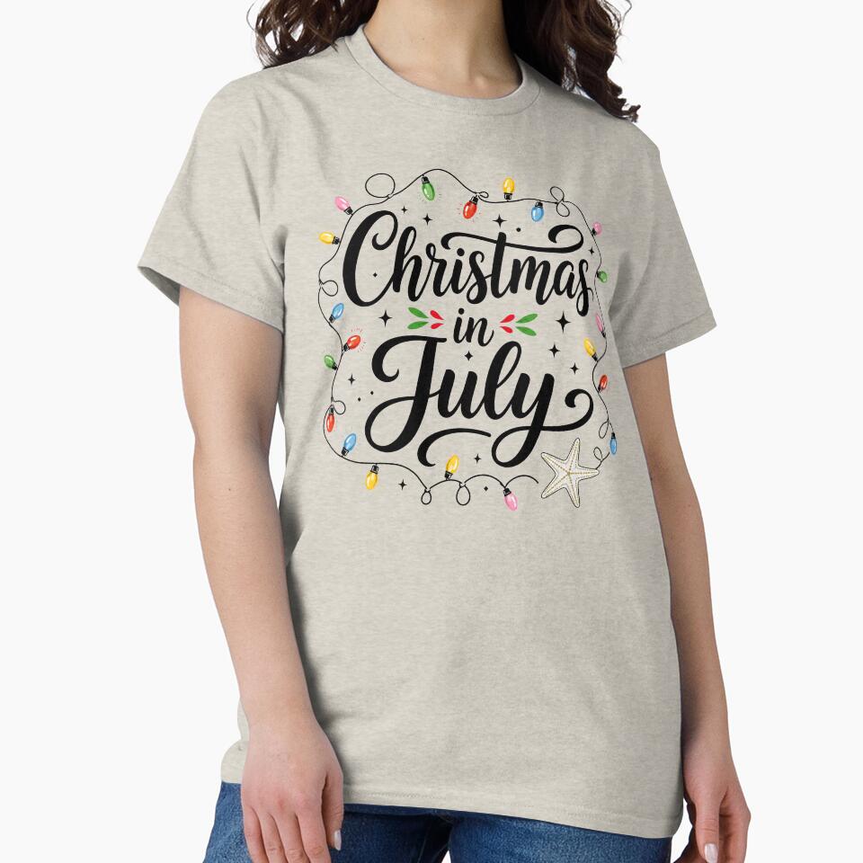 Christmas in July Lights Summer Xmas by Doodletext