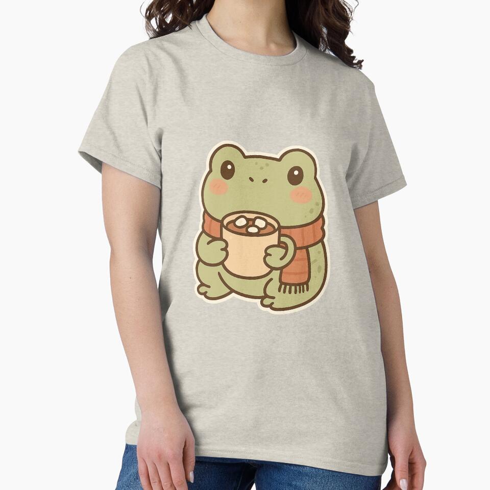 Cozy Christmas Frog with Hot Cocoa by Bratak