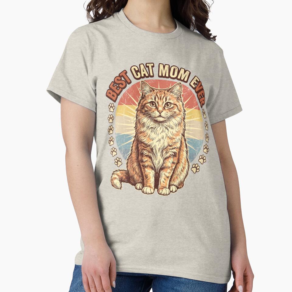 Cat Mom Aesthetic – Perfect Gift for Cat-Loving Women in the USA by PRINTKEEN