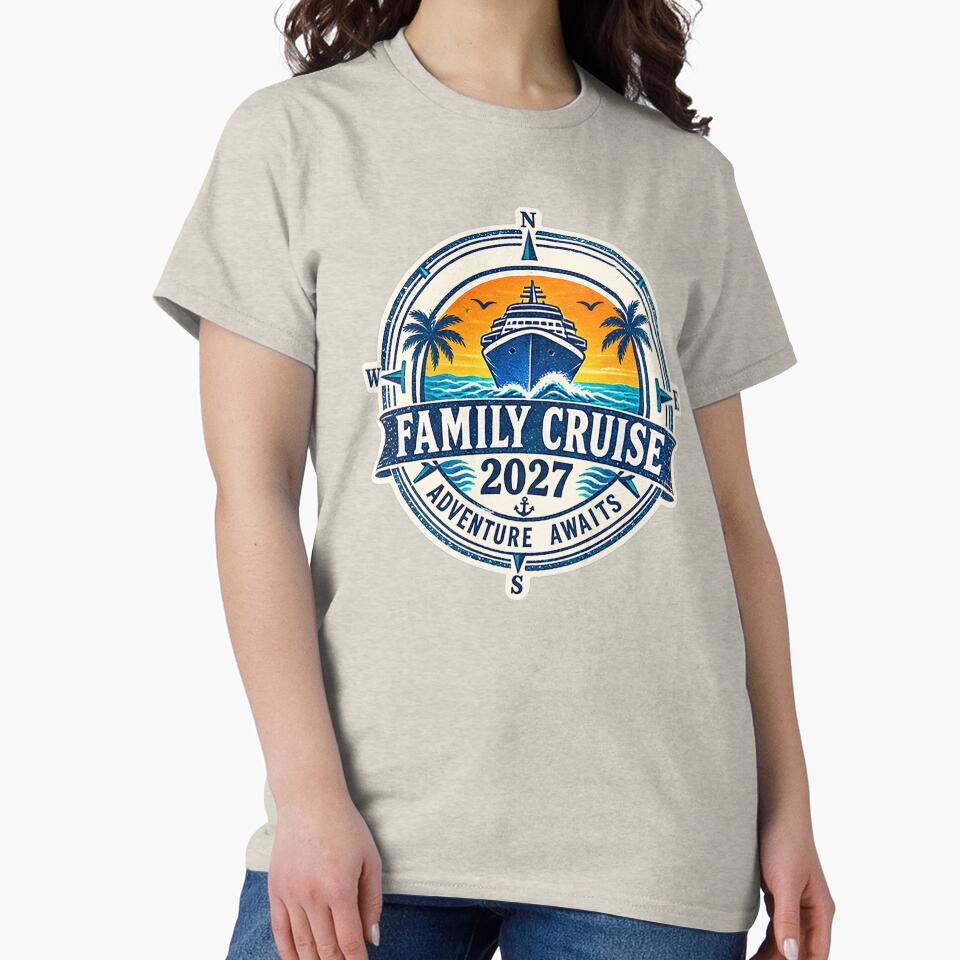 TRAVEL COLLECTION - FAMILY CRUISE - PASSPORT - IMMIGRATION STAMP - HOTEL STICKER TAG • 2027 - ADVENTURE AWAITS v5 by WheelieGdArt