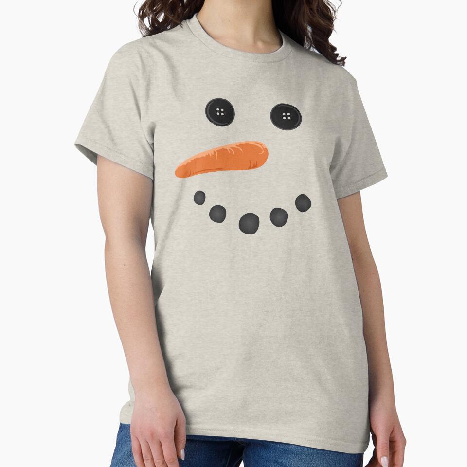 1980s Kawaii Happy Holiday carrot nose button eyes Cute Snowman by LEILA ART SPACE