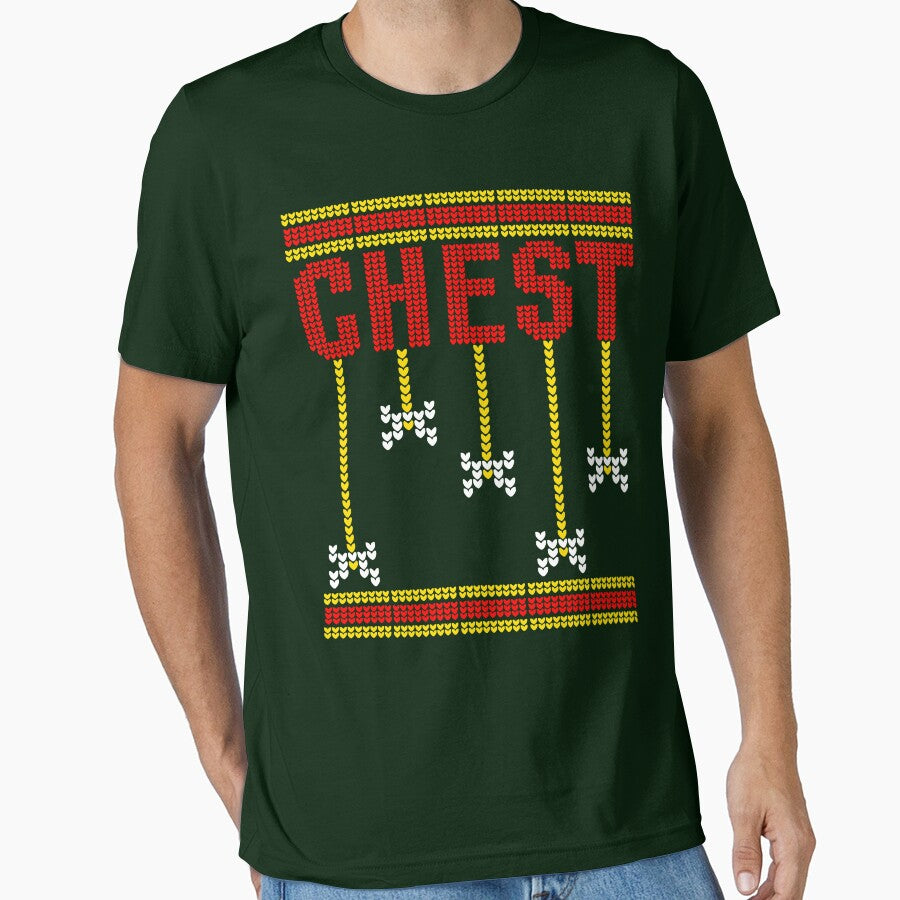 Chestnuts Couples Christmas Ugly Sweater T-shirt - Chest by ravishdesigns