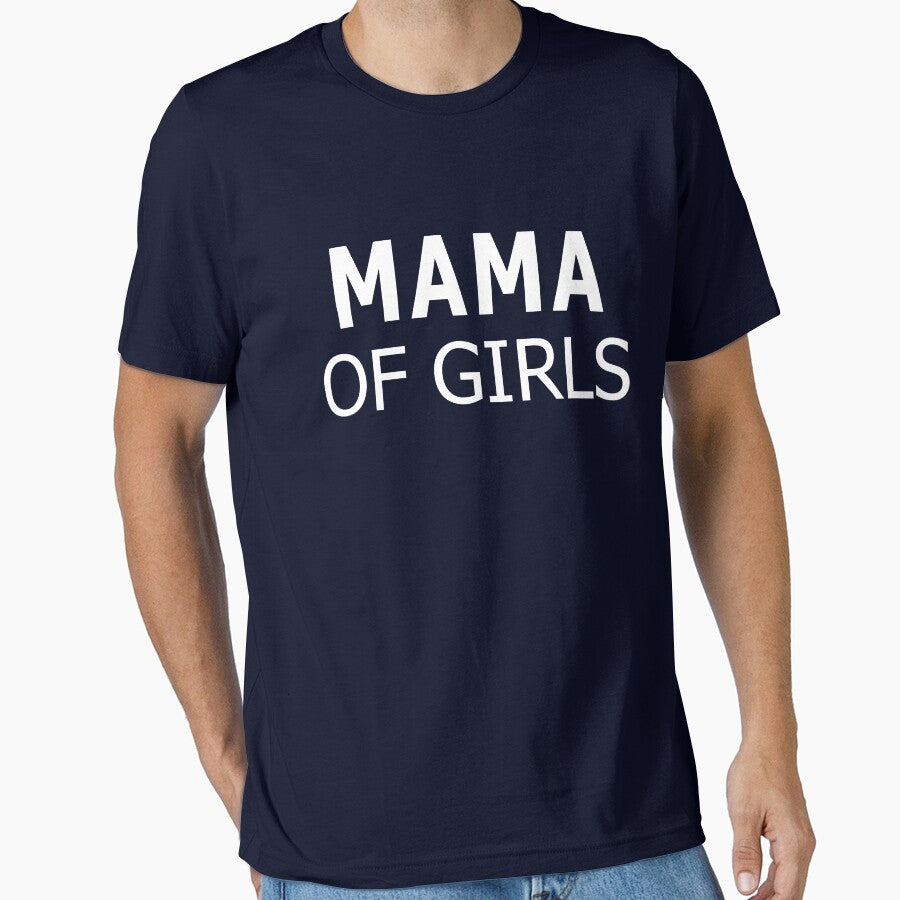 Mama Of Girls T-Shirt for Women Blessed Mama Shirt by FunnyDSN