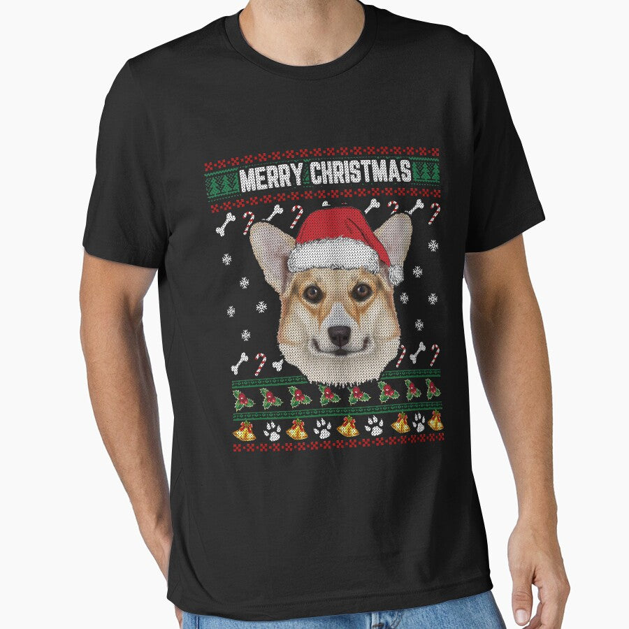 Corgi Lovers Ugly Xmas Sweater Merry Christmas T Shirt by thuthuatna