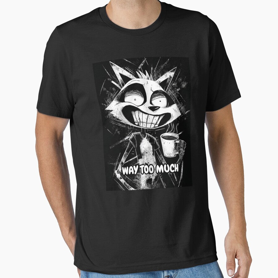 Funny Raccoon Meme Collection – Way Too Much Raccoon Meme Overstimulated Coffee Chaos by MiraLumeStudio
