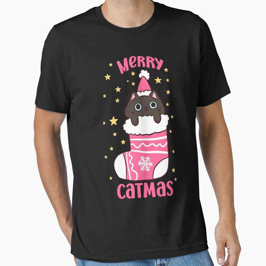 Merry catmas cute Christmas cat for cat lovers by Yarafantasyart