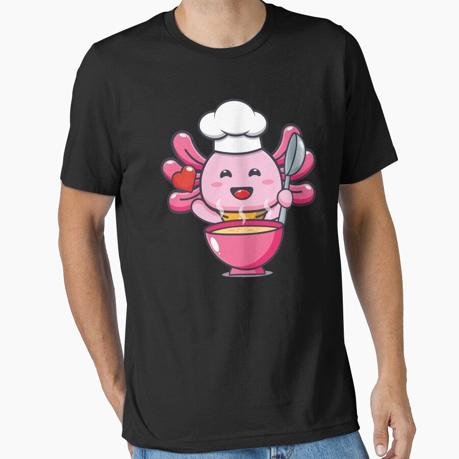 Axolotl Eating Ramen Noodles Youth Cute Kawaii Anime Axolotl by BELASKRI STORE