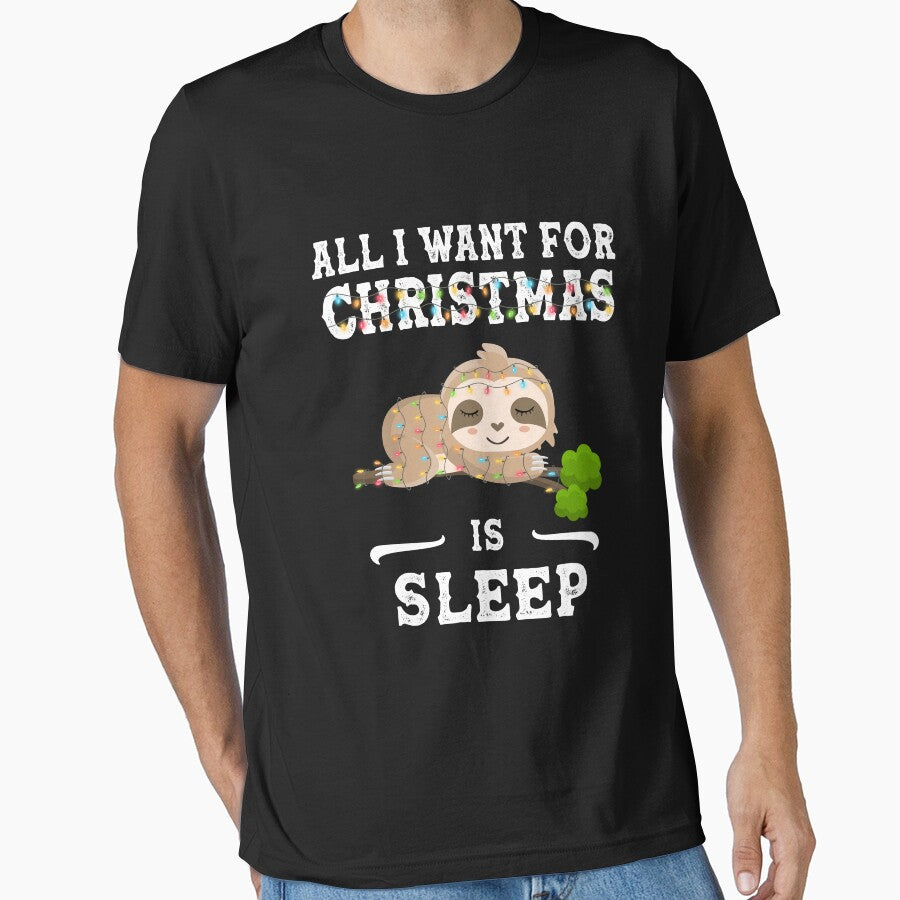 All I Want For Christmas is Sleep - Funny Sloth Christmas Lights by 1Designology1