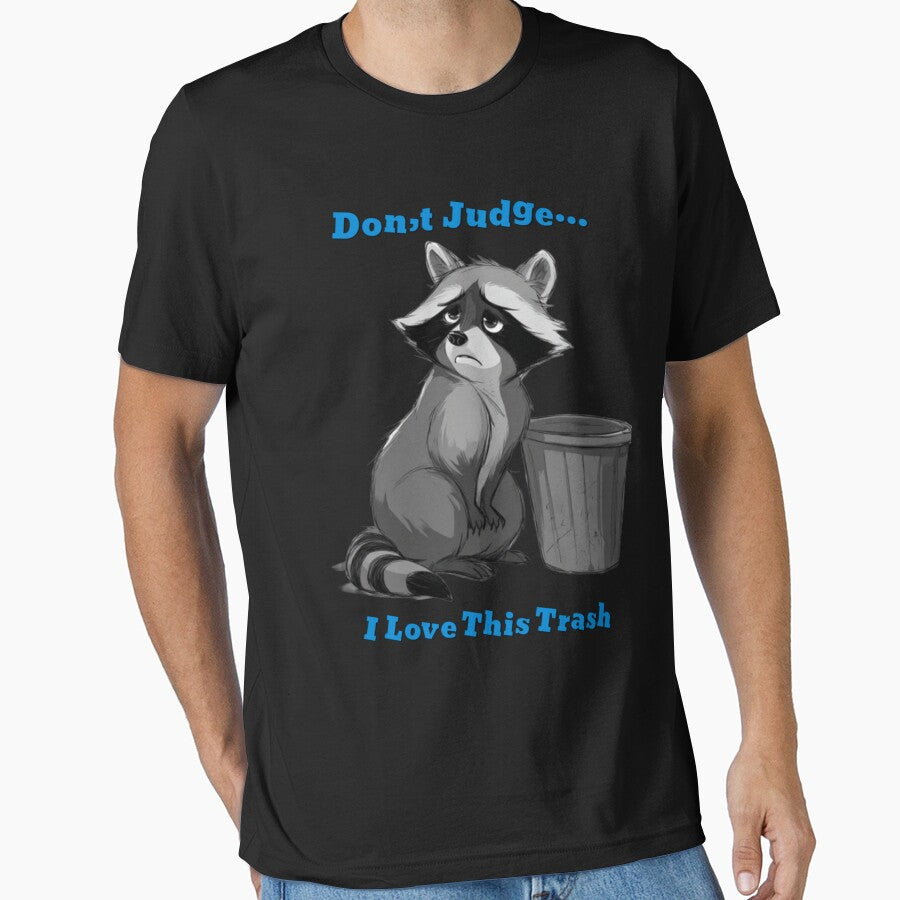 Funny Raccoon Meme Collection – Don’t Judge I Love This Trash Cute Trash Panda Meme Shirt by MiraLumeStudio