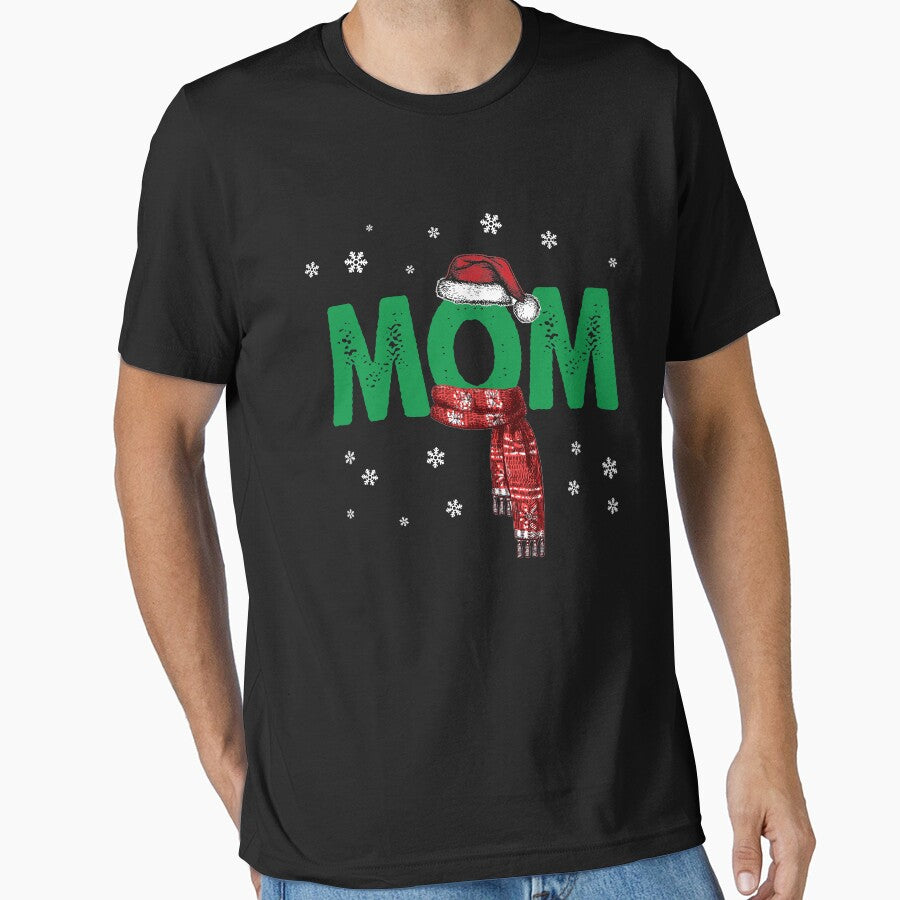 Mom T-Shirt Christmas Santa Hat Family Matching Pajamas by thuthuatna