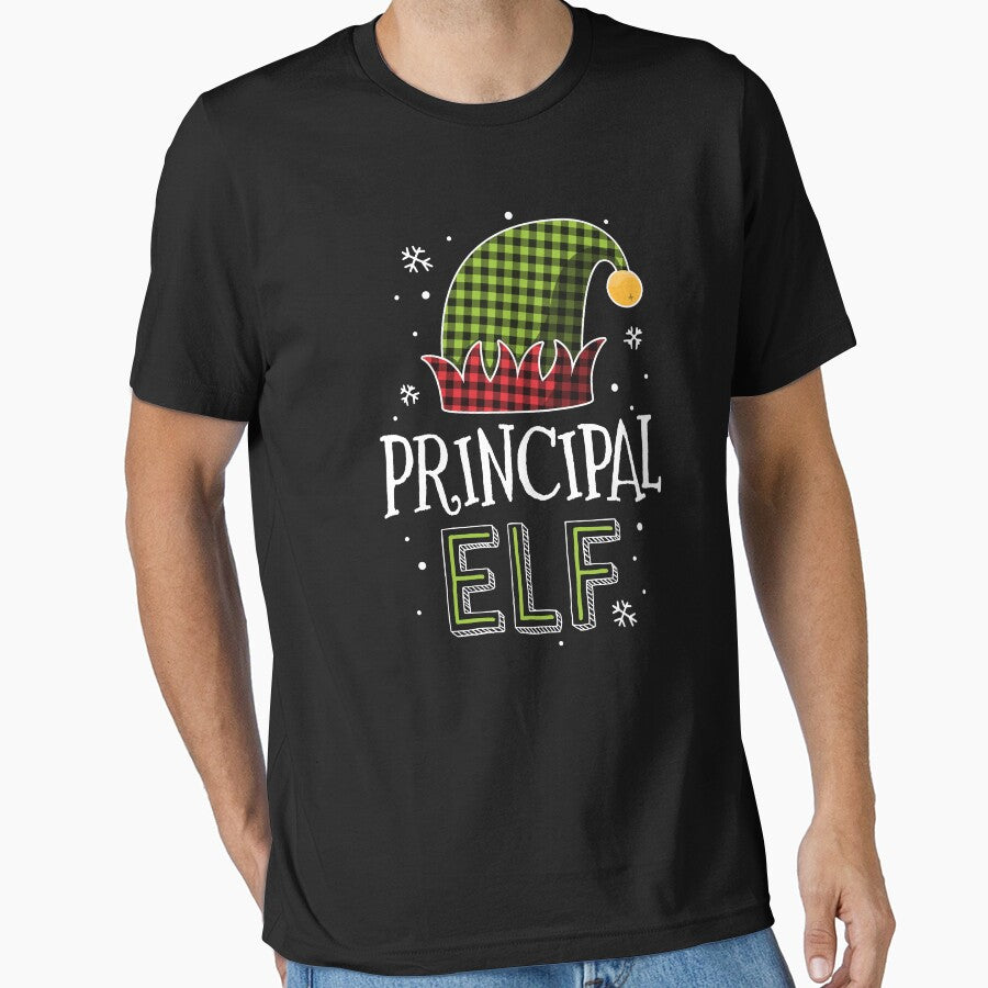 Principal Elf Plaid Teacher Matching Christmas Pajamas Gift by 14thFloor