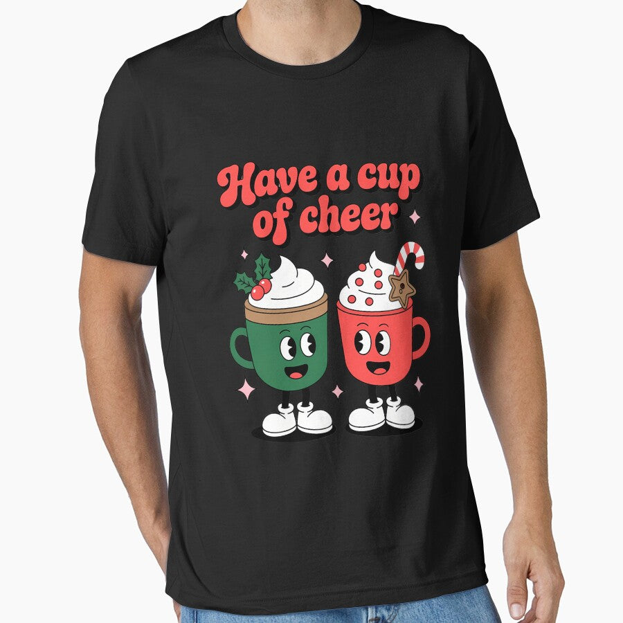 Have A Cup Of Cheer Coffee Hot Cocoa Christmas Cartoon by Turbotine