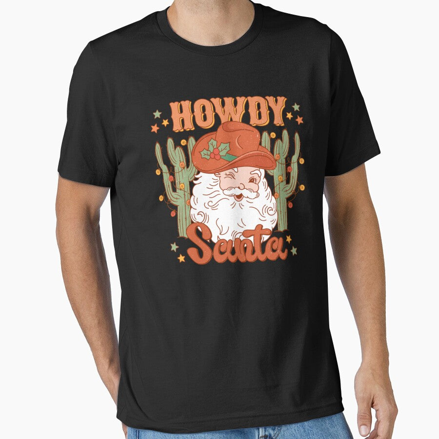 Howdy Santa Cowboy Western Christmas Retro Christmas by aggvinquoterl