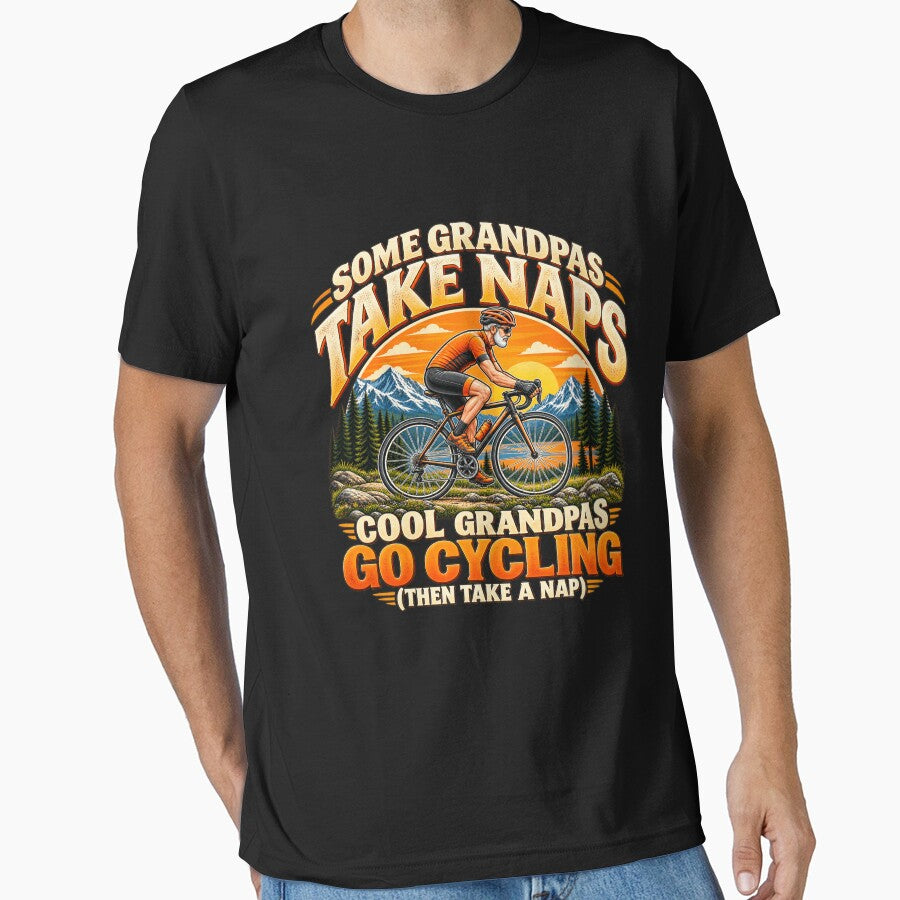Some Grandpas Take Naps Cool Grandpas Go Cycling Funny Grandpa Bicycle Humor by 76Valeria