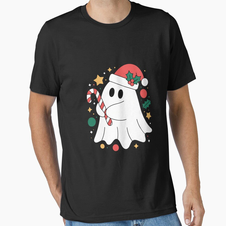 Cute Ghost Lights Tree Cake Merry Christmas Funny Xmas by DeadlockCrew