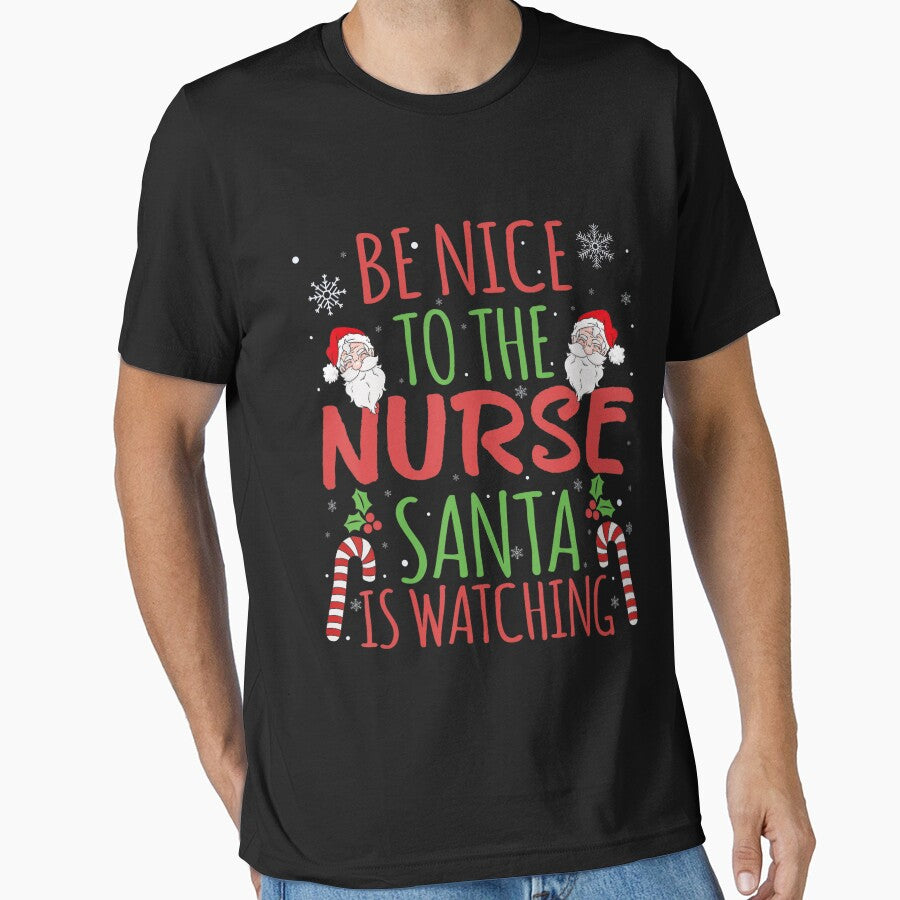 To Nice Santa Watching Classic Nurse Nurse Christmas Retro The Vintage Be is by FrankyTepper
