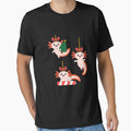 Christmas Axolotl Trio Festive Holiday by LinlinsDemons