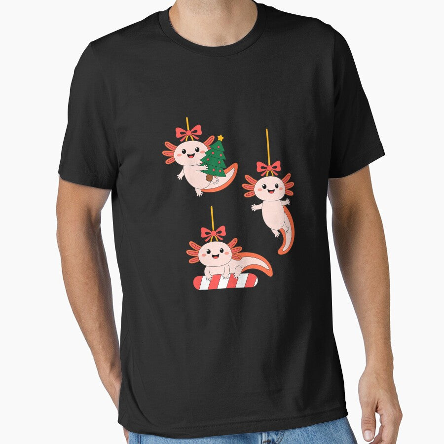 Christmas Axolotl Trio Festive Holiday by LinlinsDemons