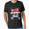 Cows Driving Christmas Tree Red Truck Cow Christmas by saldcharig