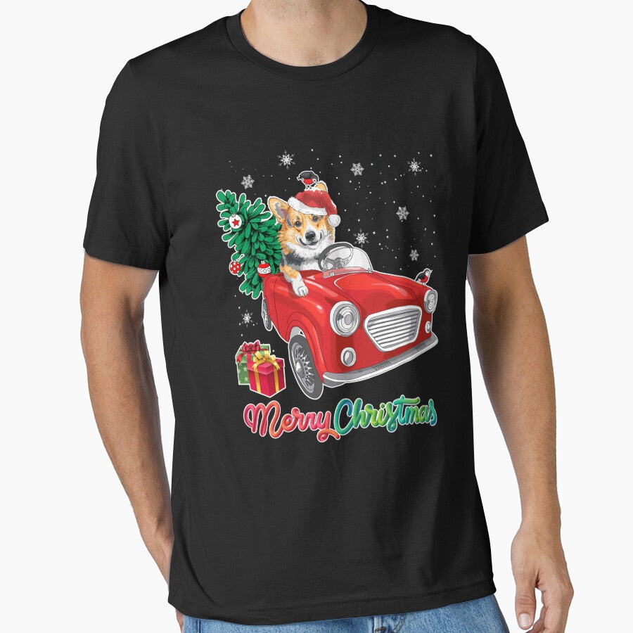 Corgi Dog Red Truck Christmas Pajama by rexalexisdoy