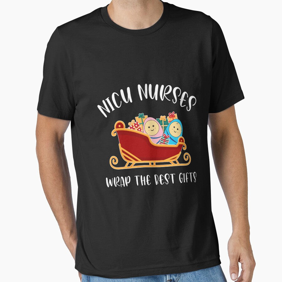 Funny Christmas Design For NICU Nurses Xmas Team Tiny Humans by MortiStolten